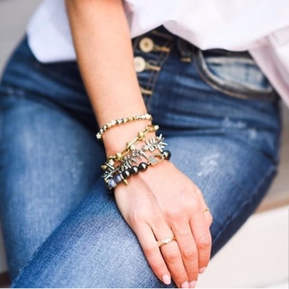 Stella and Dot | Renegade Beaded Stretch Bracelet - Picture 4 of 6